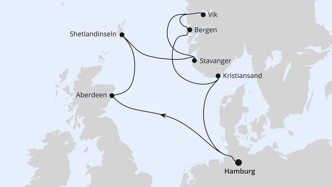 Großbritannien & Norwegen ab Hamburg
