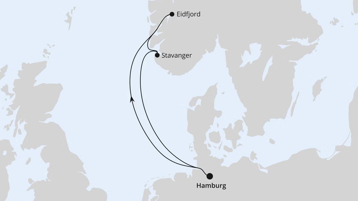 Kurzreise nach Norwegen ab Hamburg
