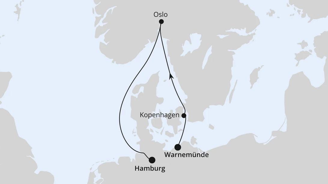 Kurzreise nach Oslo & Kopenhagen ab Warnemünde