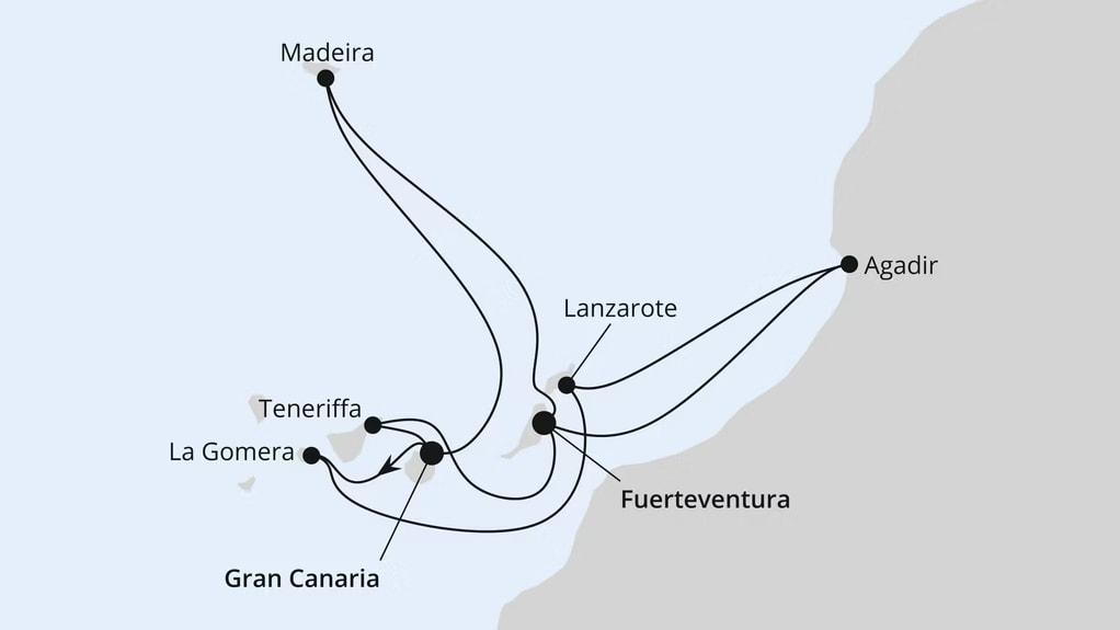 Kanaren, Madeira & Marokko