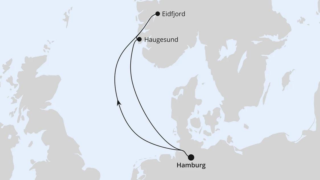 Kurzreise nach Norwegen ab Hamburg
