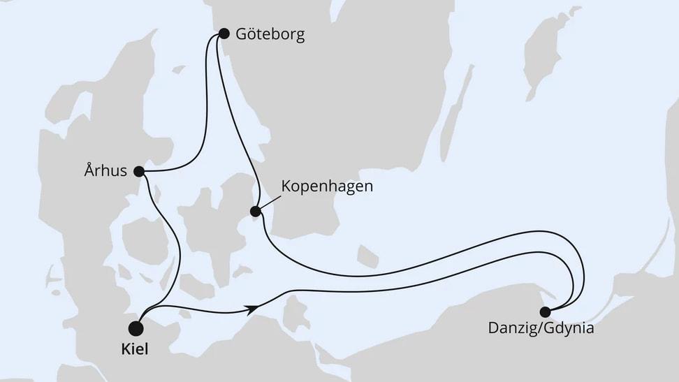 Schweden, Polen & Dänemark ab Kiel