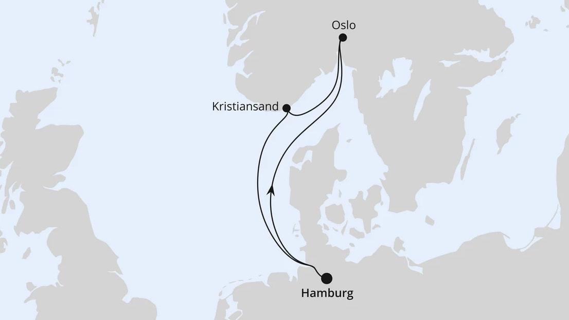 Kurzreise nach Norwegen ab Hamburg