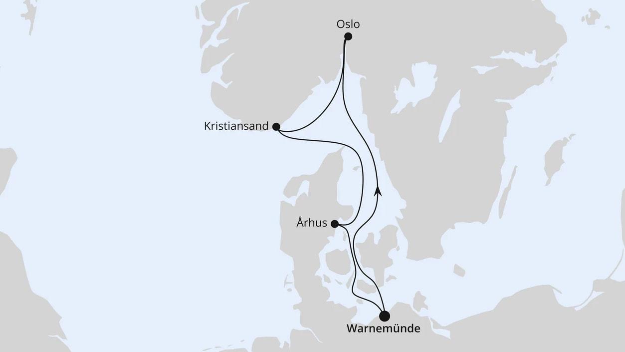 Kurzreise nach Skandinavien ab Warnemünde